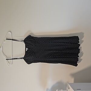 Convertible strap polka dot dress